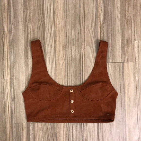 Forever 21 Tops - Burnt orange crop tank top bralette
